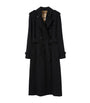 Black Gabardine Waterloo Long Trench Coat
