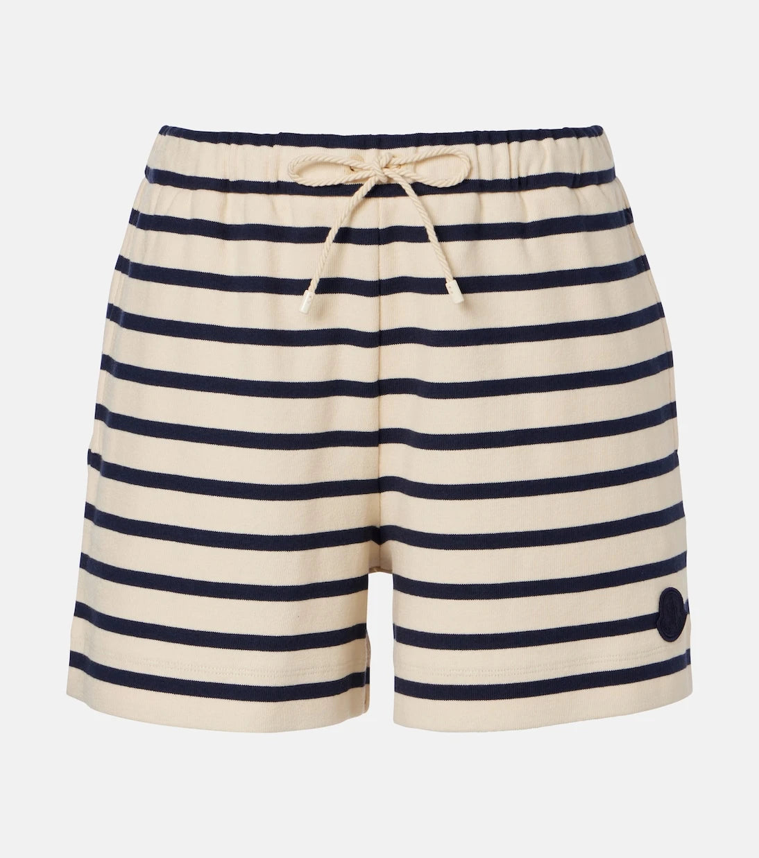 Moncler - Striped cotton jersey shorts
