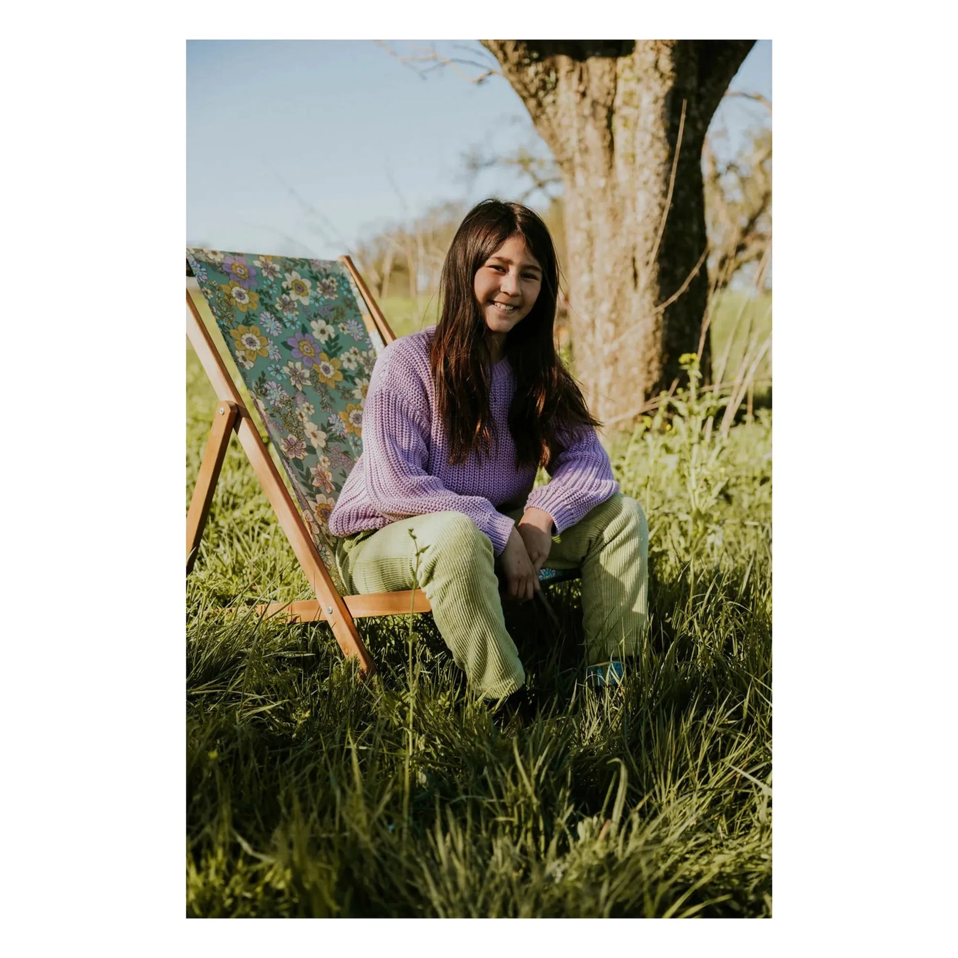 Yuki - Organic Cotton Chunky Sweater | Lavender