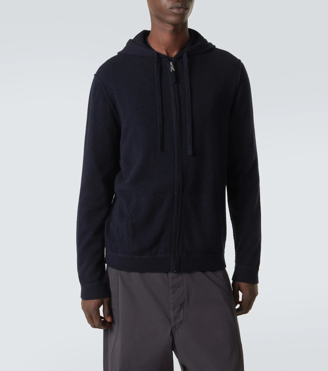 Allude - Zip-up wool and cashmere hoodie