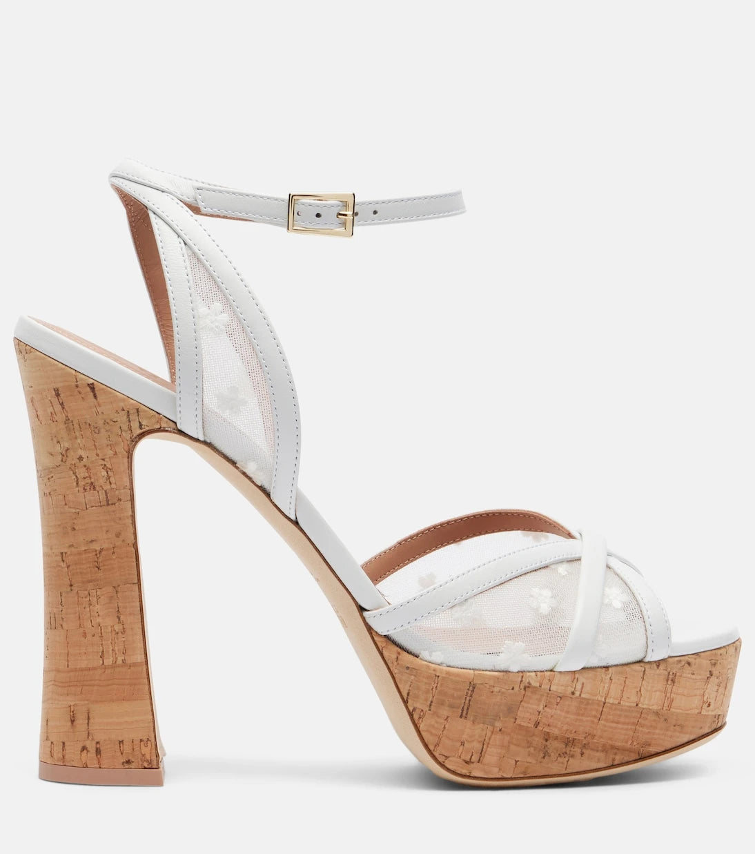 مالون سولييه - صندل سيلفي 125 بلاتفورم مزين بالجلد
