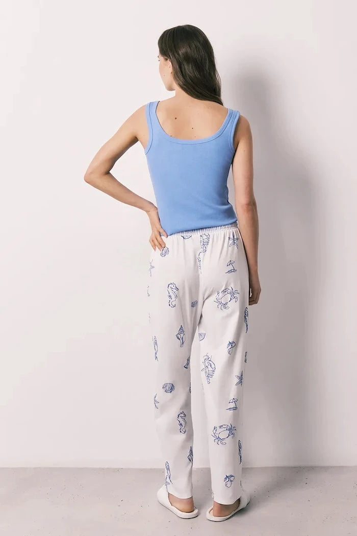 women'secret pamuklu elastanlı iki parçalı kadın pijama takımı