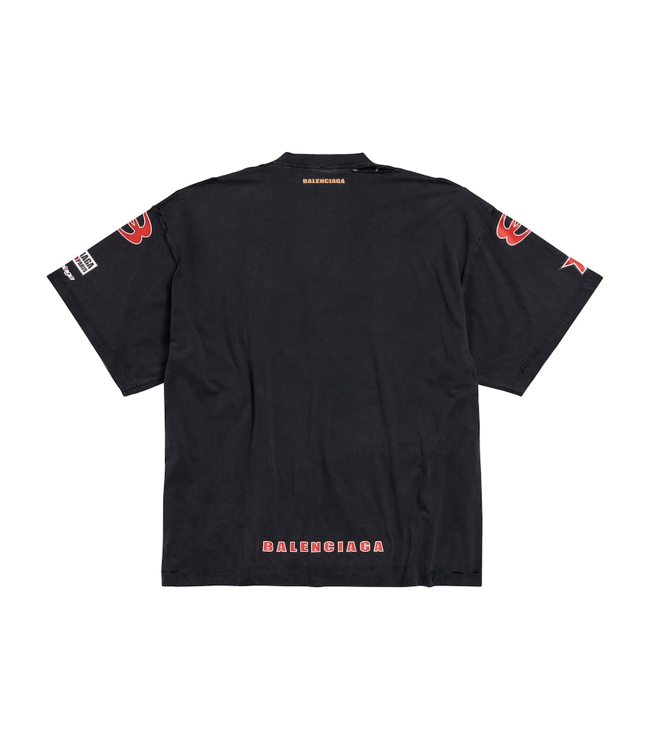 Balenciaga Oversized Distressed Logo T-Shirt