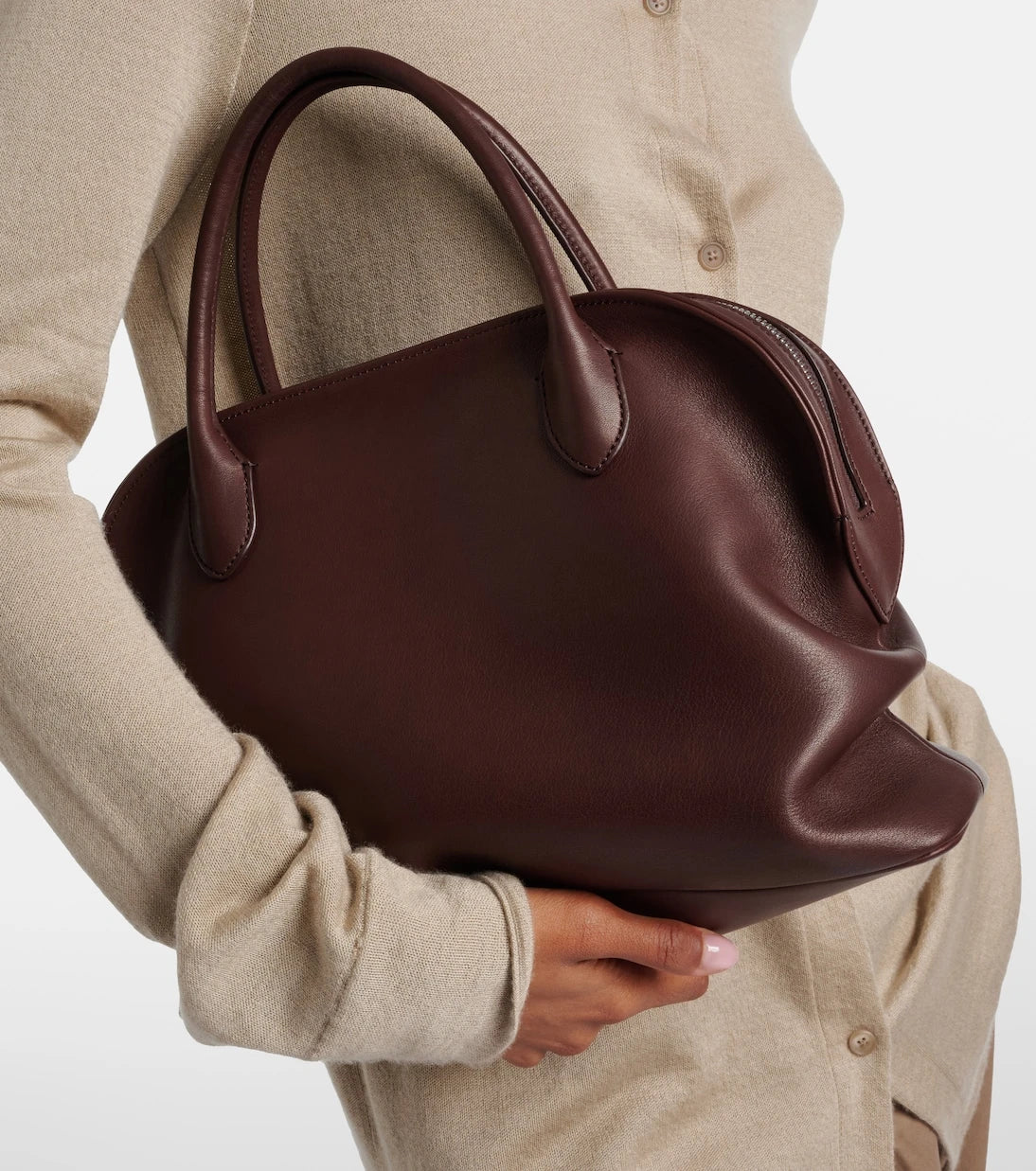 The Row - Agnes 12 leather top-handle bag
