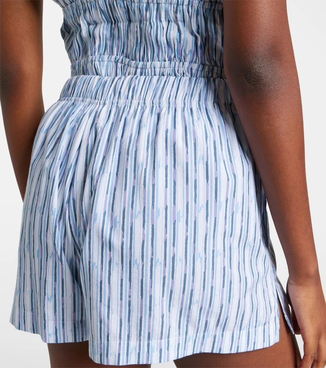 Velvet - Ebba striped cotton-blend shorts