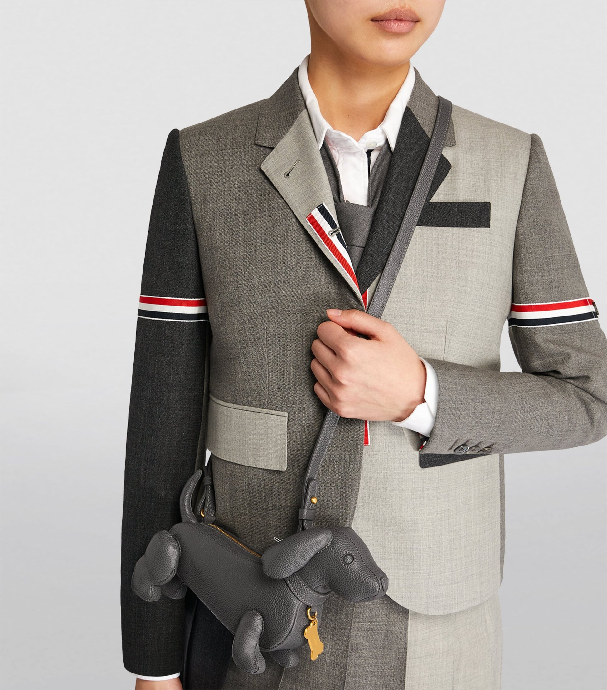 Thom Browne Grey Mini Hector Cross-Body Bag