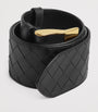 Bottega Veneta Black Large Calfskin Intrecciato Watch Belt