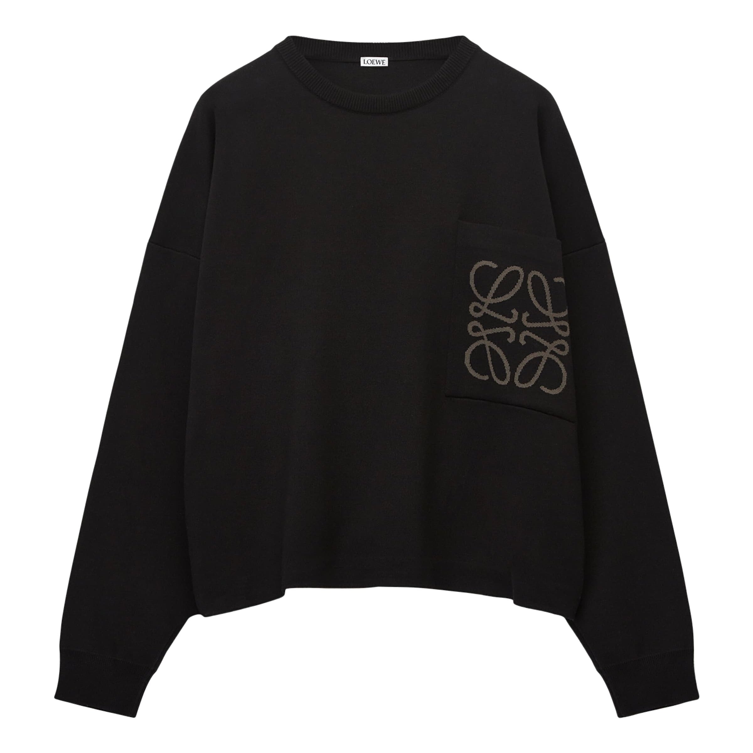 LOEWE Black Anagram Pocket Sweater