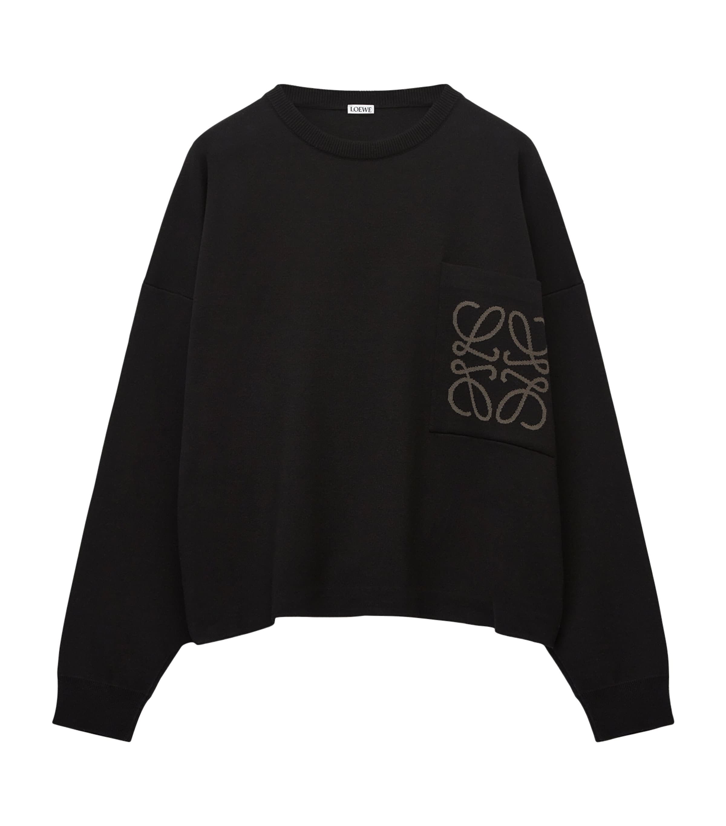 LOEWE Black Anagram Pocket Sweater