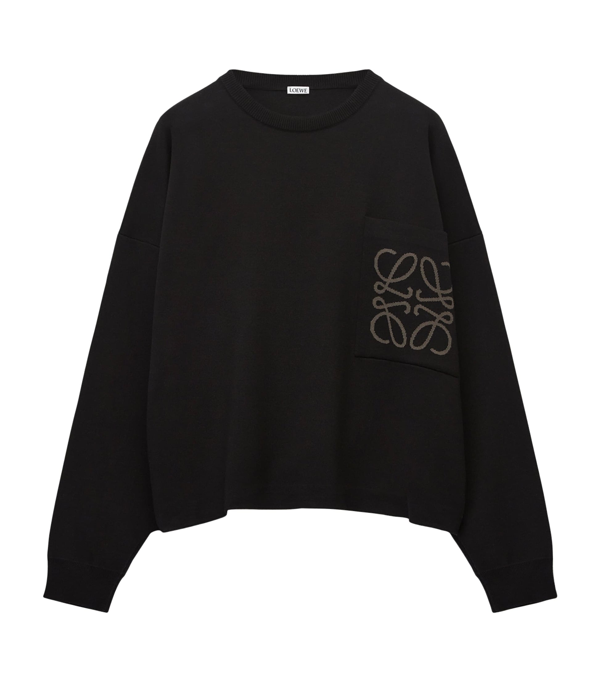 LOEWE Black Anagram Pocket Sweater