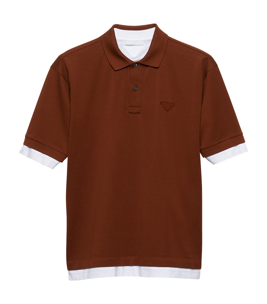 Prada Cotton Layered Polo Shirt