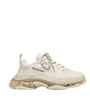 Balenciaga Beige Triple S Clear Sole Sneakers