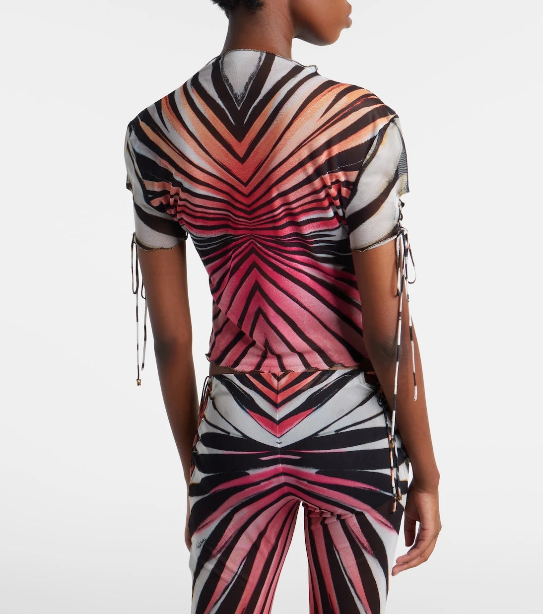 Roberto Cavalli - Printed mesh top