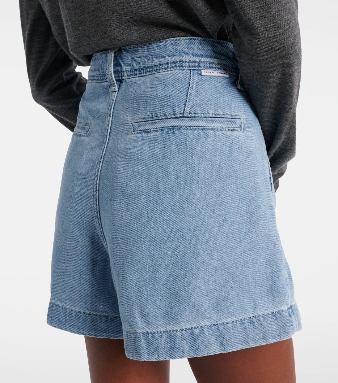 7 For All Mankind - Hana pleated denim shorts