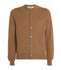 Comme Des Garçons Play Brown Wool Mini Heart Cardigan