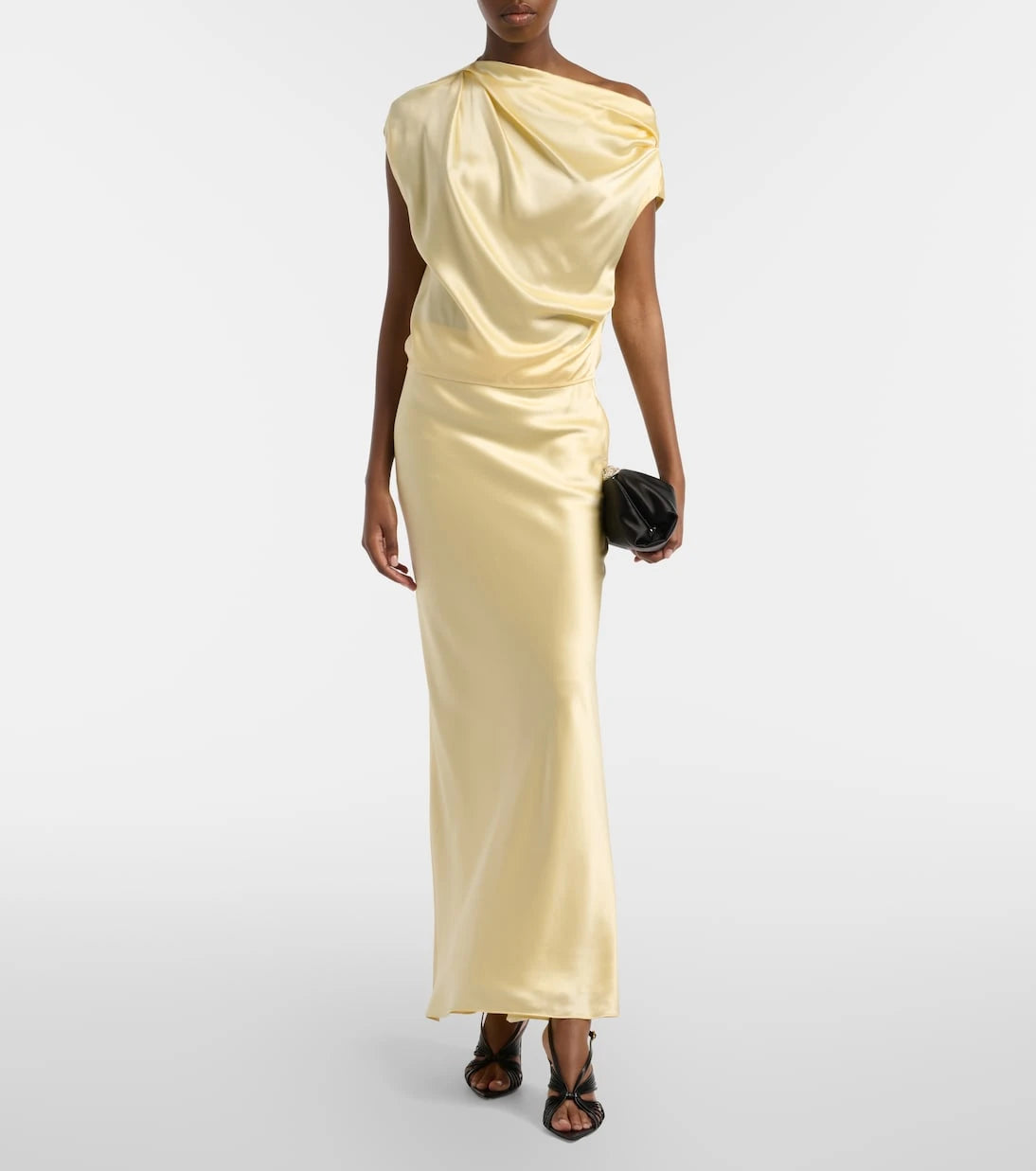 The Sei - Draped silk satin top