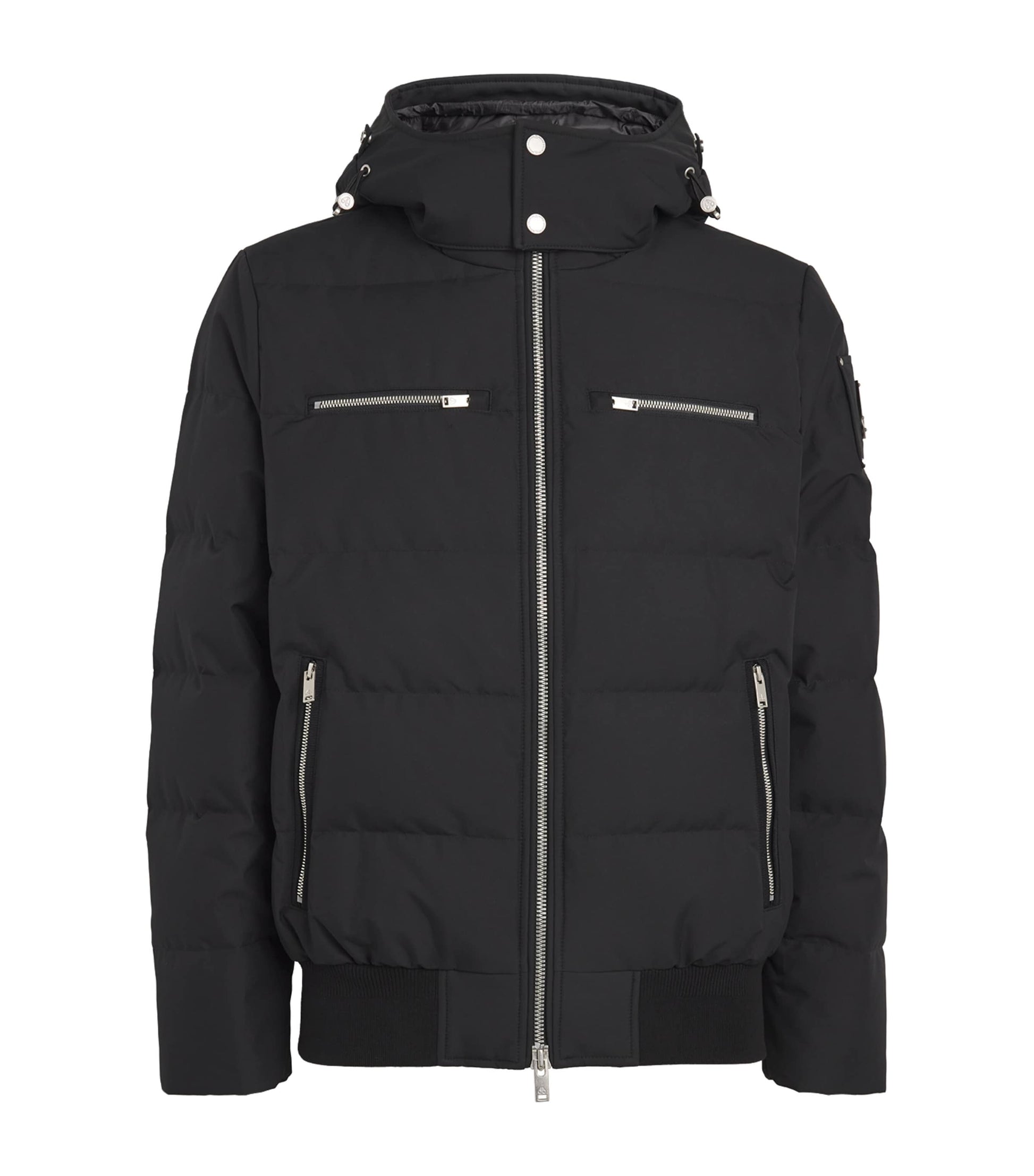 Moose Knuckles Black Down Cloud Bomber Puffer Jacket