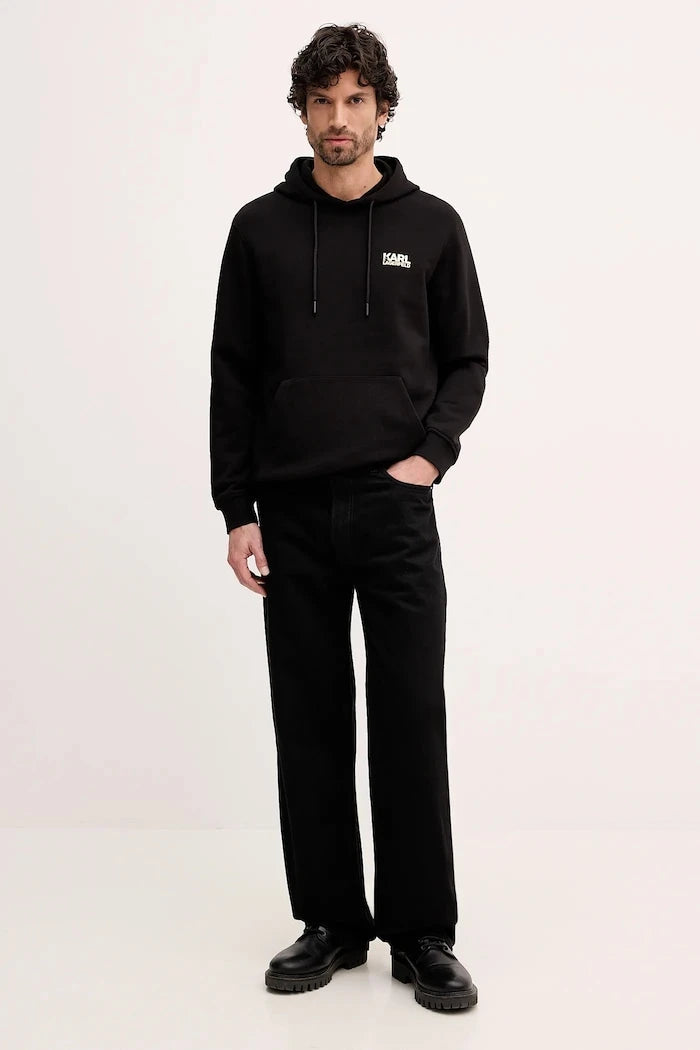 Karl Lagerfeld kapüşonlu erkek pamuklu sweatshirt