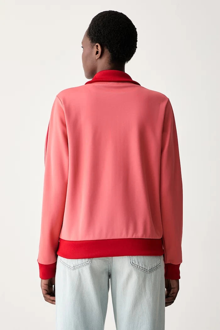 adidas Originals pamuklu fermuarlı kadın sweatshirt Beckenbauer