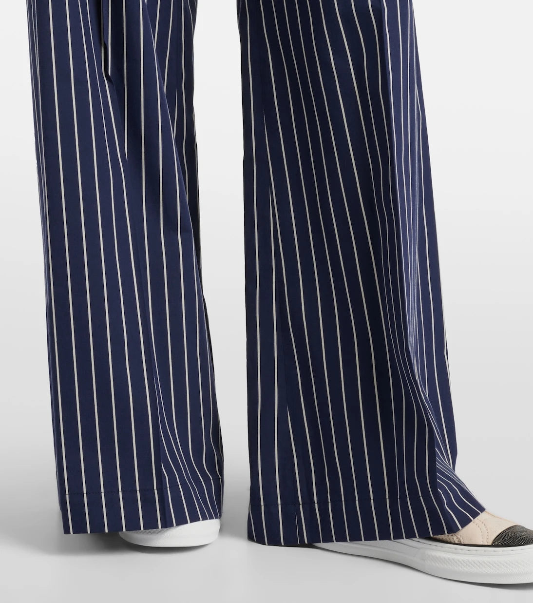 Brunello Cucinelli - Cotton and silk wide-leg pants