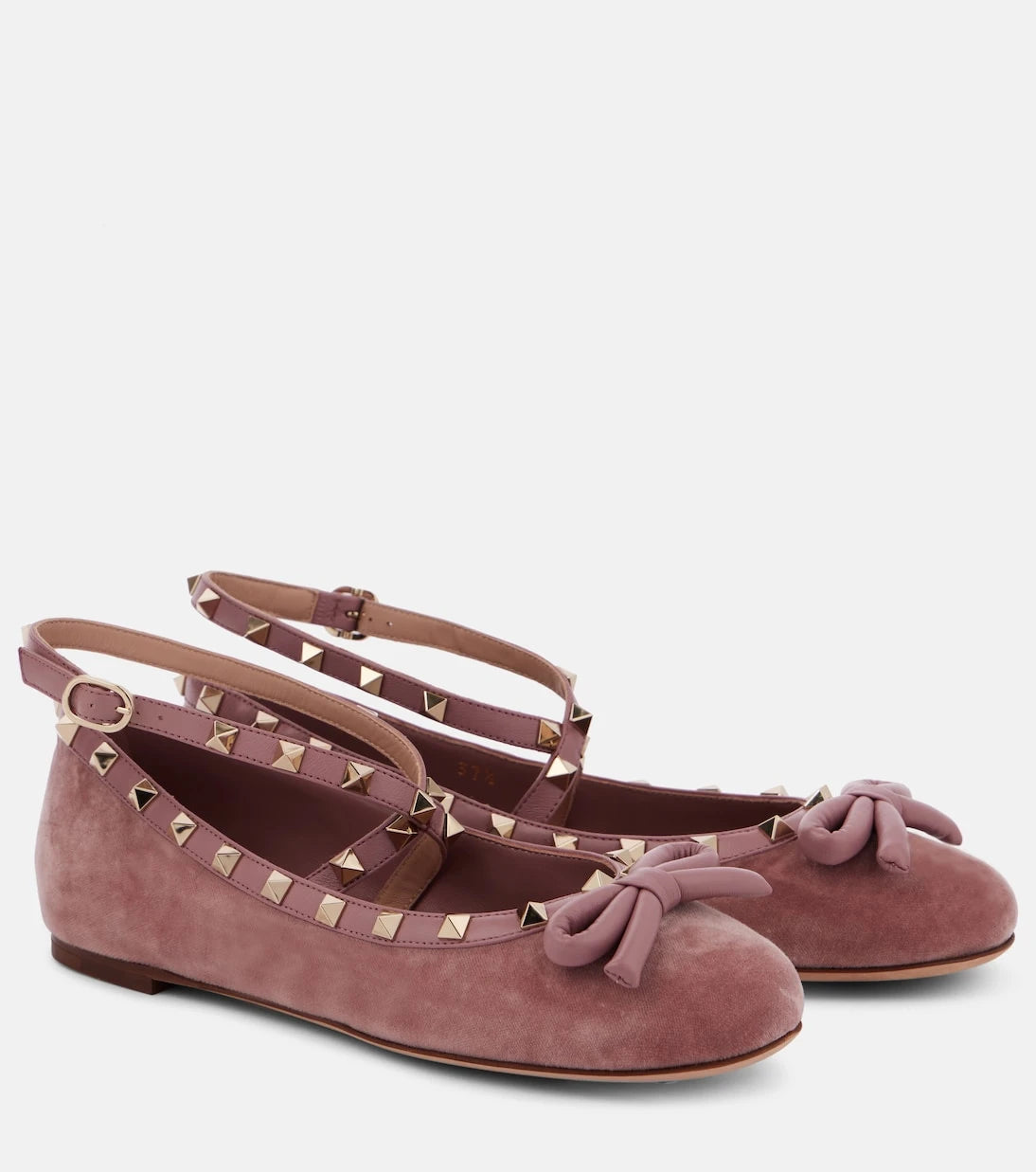 Valentino Garavani - Rockstud velvet ballet flats