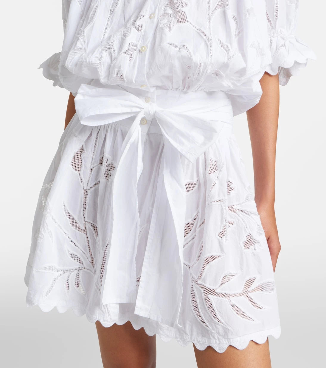 Juliet Dunn - Embroidered cotton minidress