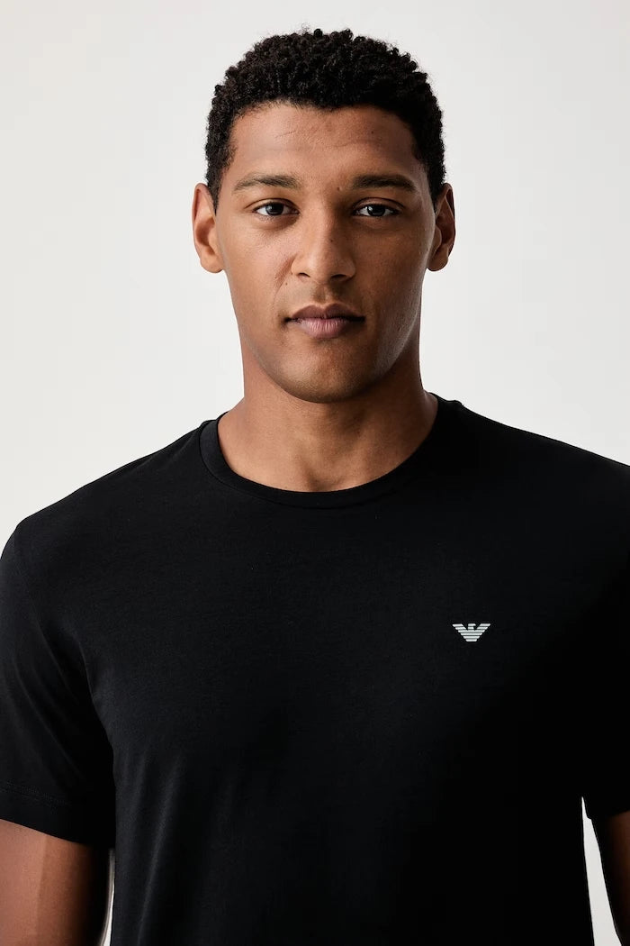 Emporio Armani Underwear iki parçalı erkek pamuklu elastan pijama