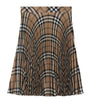 Burberry Beige Check Pleated Mini Skirt