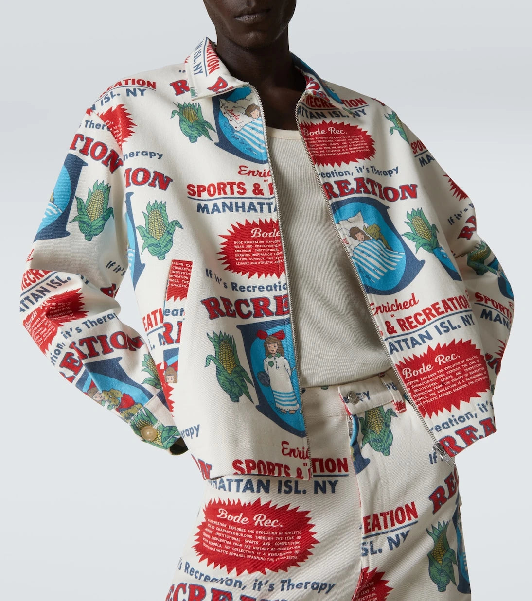 Bode - Enrichment printed cotton jacket