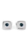 Sterling Silver and Topaz Graffiato Cufflinks