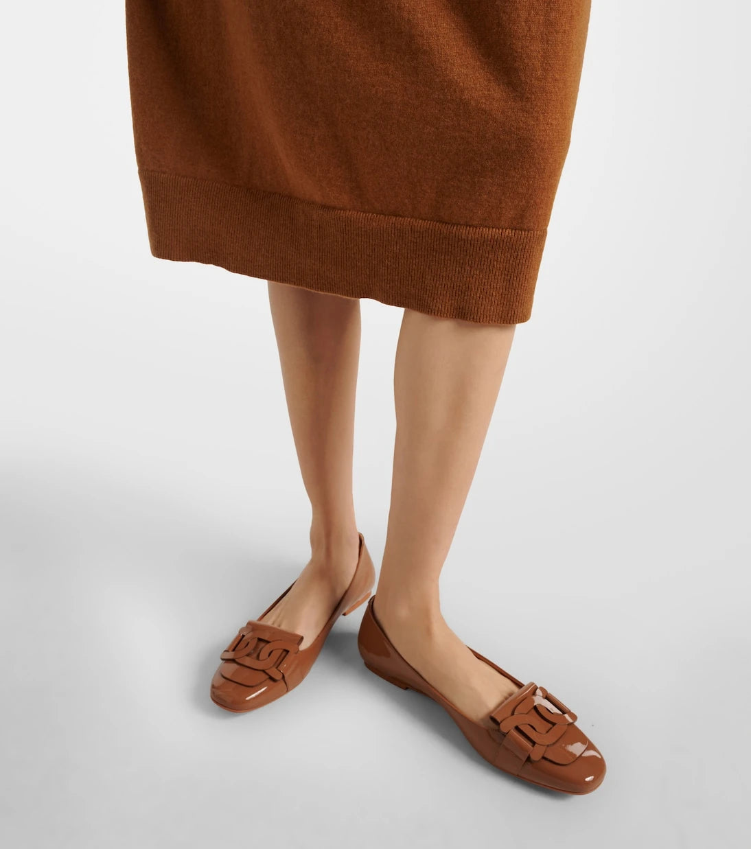 Tod's - حذاء باليه كيت من الجلد اللامع