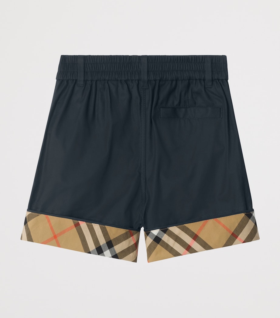 Burberry Kids Cotton Check-Cuff Shorts (3-12 Years)