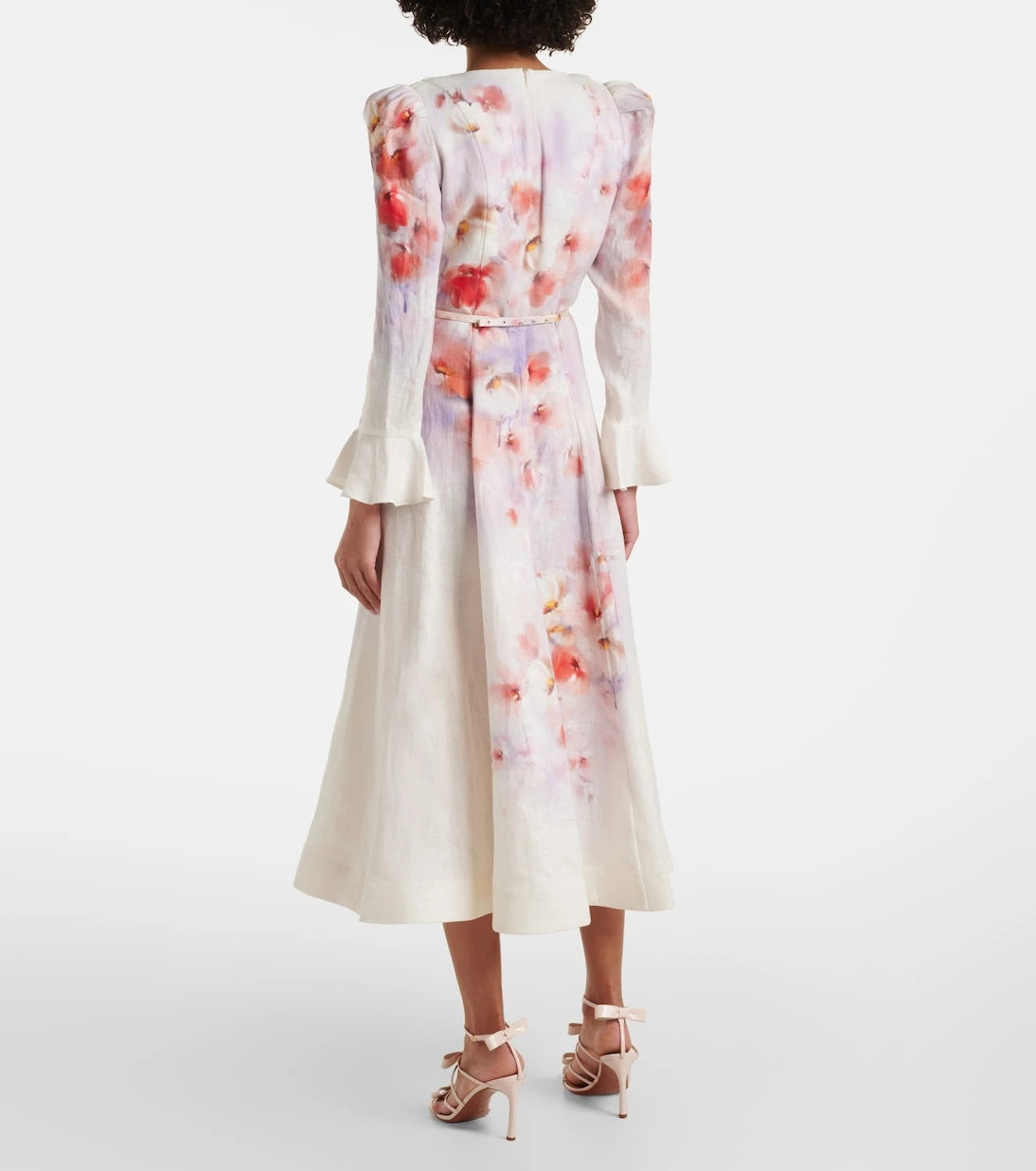 Zimmermann - Crush embellished linen midi dress