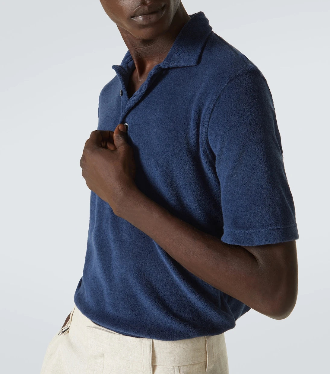 Fedeli - Cotton terry polo shirt