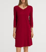 Hanro Red Cotton Cropped-Sleeve Nightdress