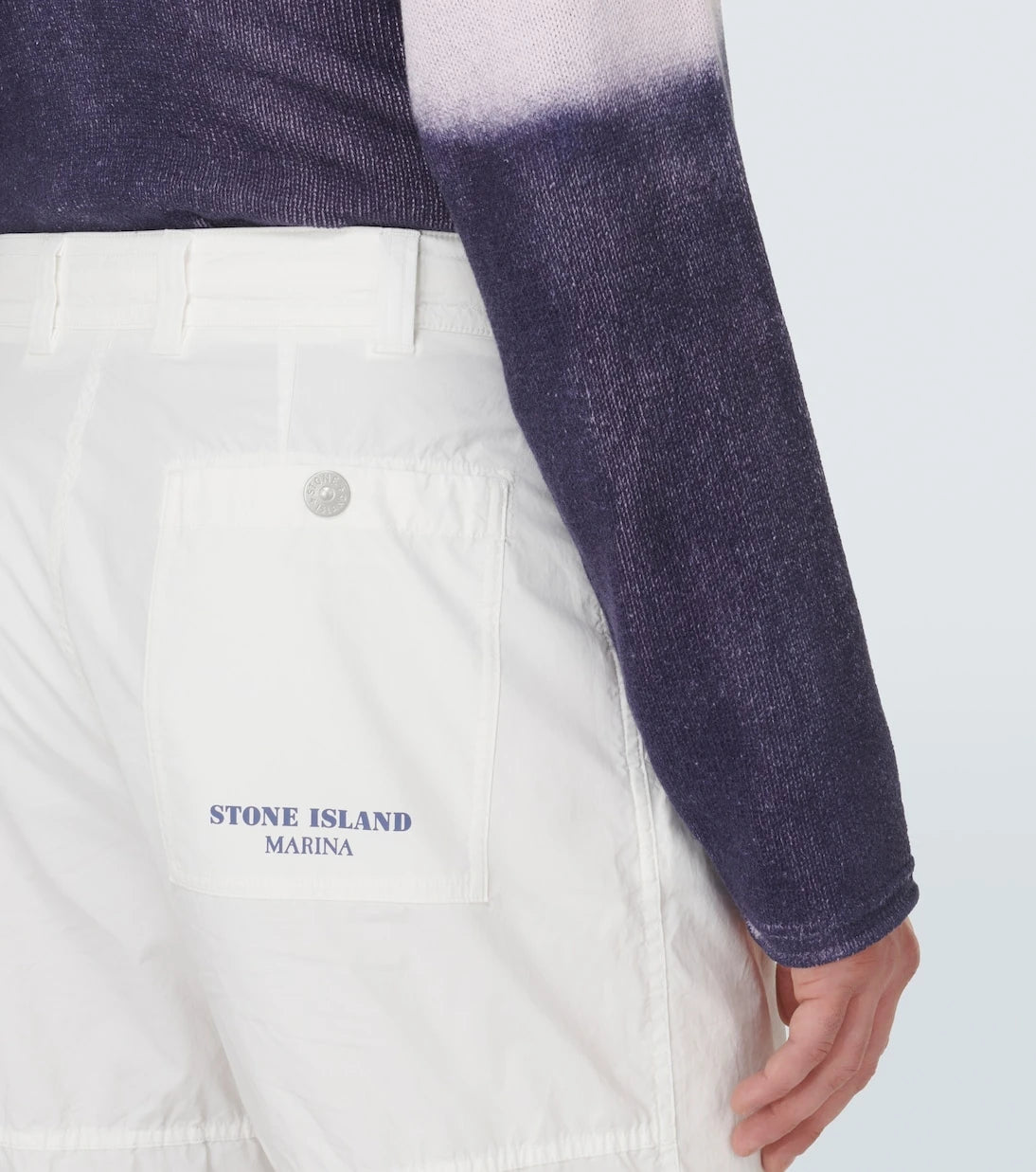 Stone Island - بنطال قطني مستقيم مارينا