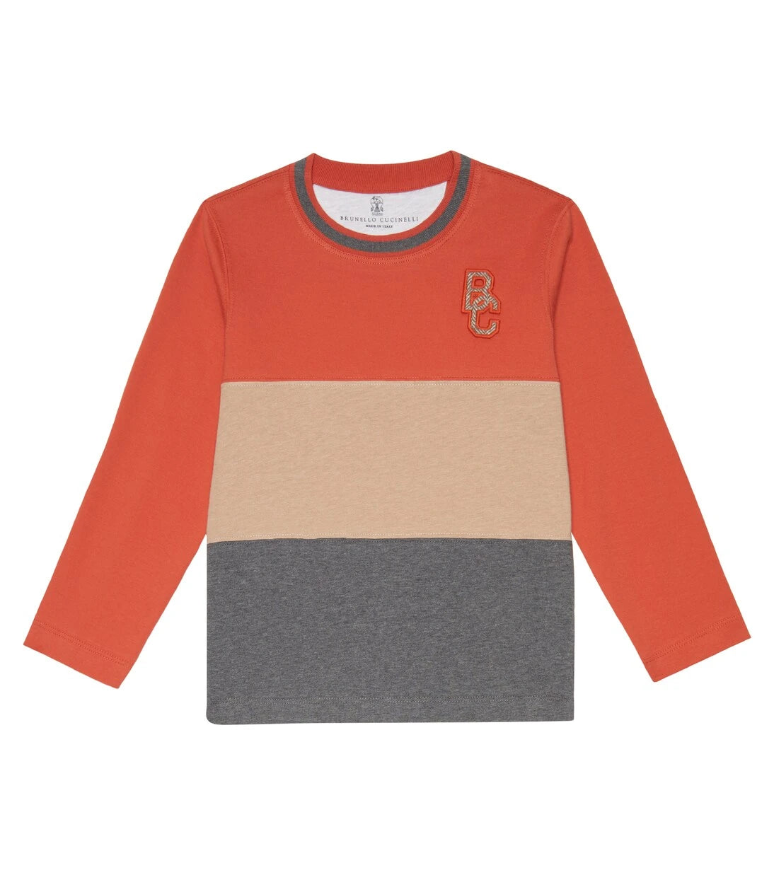 Brunello Cucinelli Kids - Çizgili pamuklu kazak