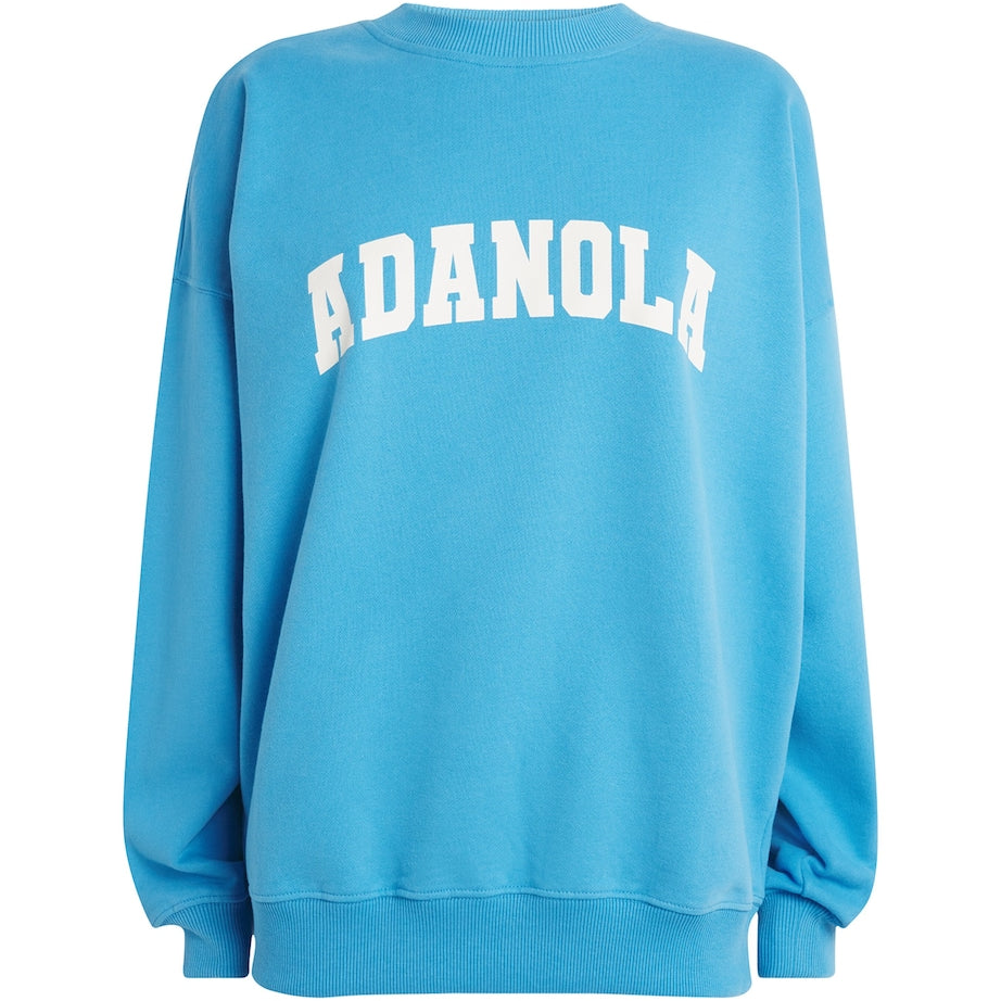 Blue Oversized Logo Sweatshirt