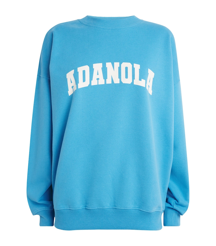 Blue Oversized Logo Sweatshirt