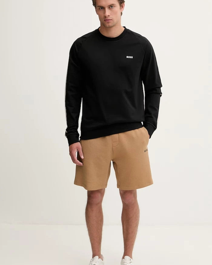 BOSS Erkek Pamuklu Ev Tipi Sweatshirt Iconic Sweatshirt