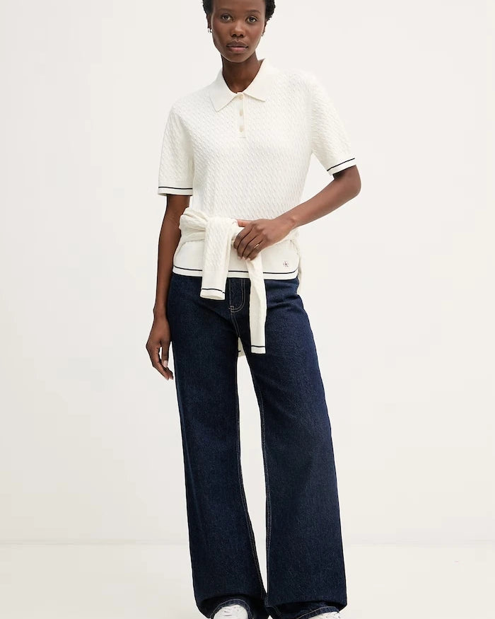 Calvin Klein Jeans Yakalı Polo Tişört Kadın