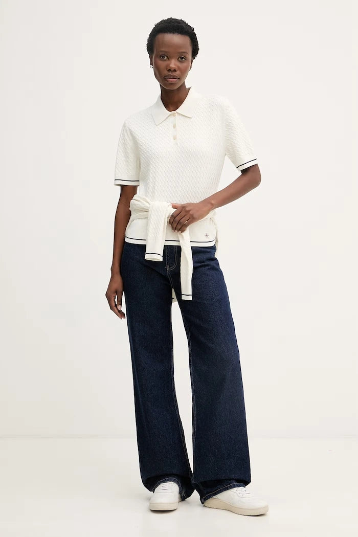 Calvin Klein Jeans Yakalı Polo Tişört Kadın