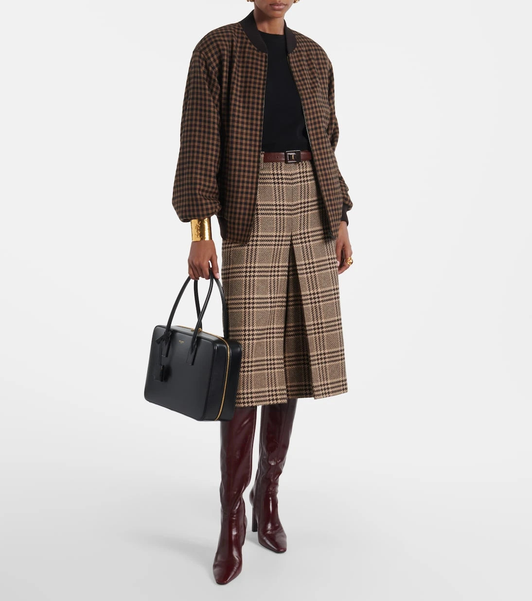Saint Laurent - Sac De Jour leather tote bag
