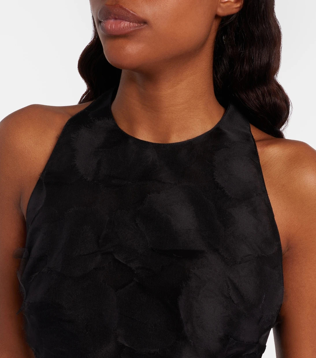 Max Mara - Fumetto silk fil coupé crop top