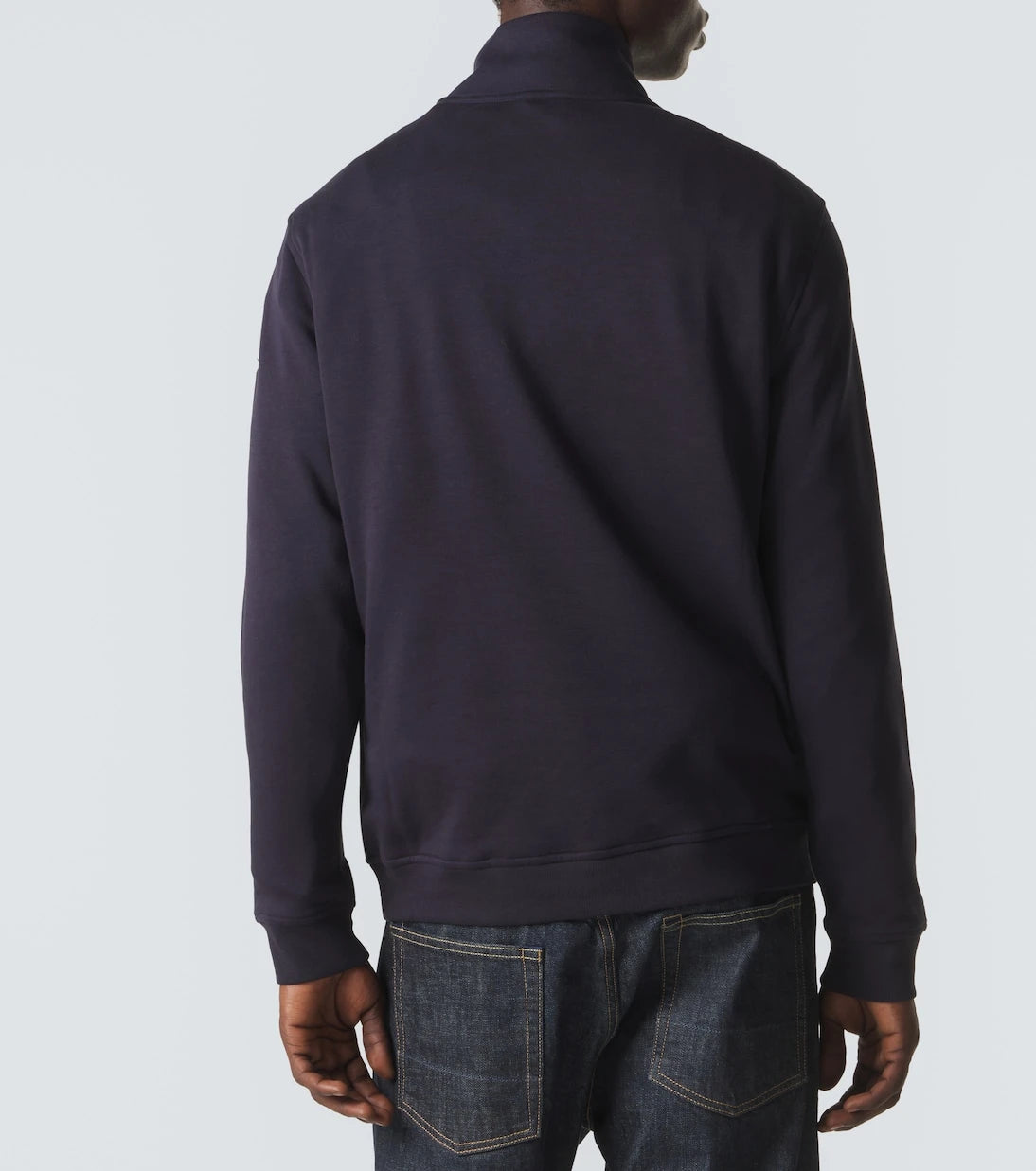 Moncler - Cotton jersey half-zip sweatshirt
