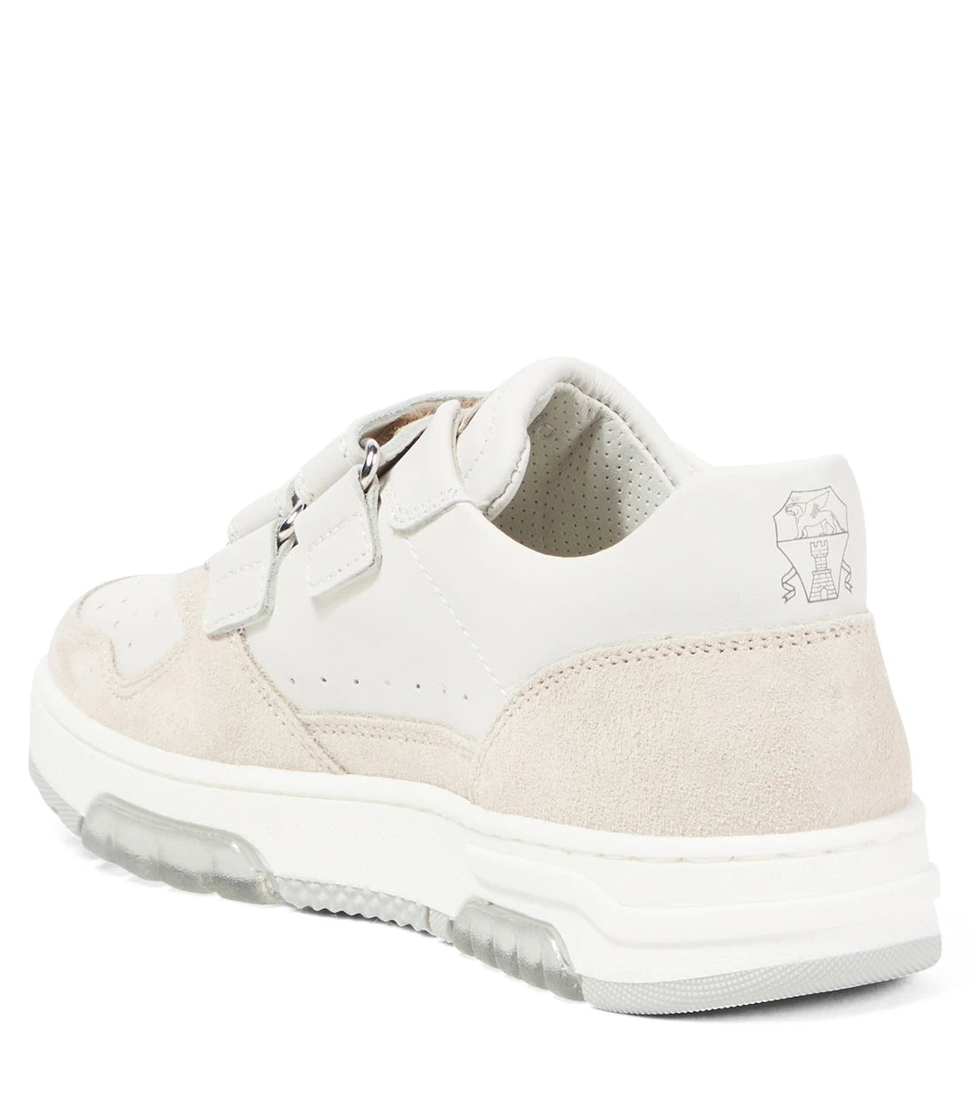 Brunello Cucinelli Kids - أحذية رياضية جلدية مُزيّنة بالشمواه