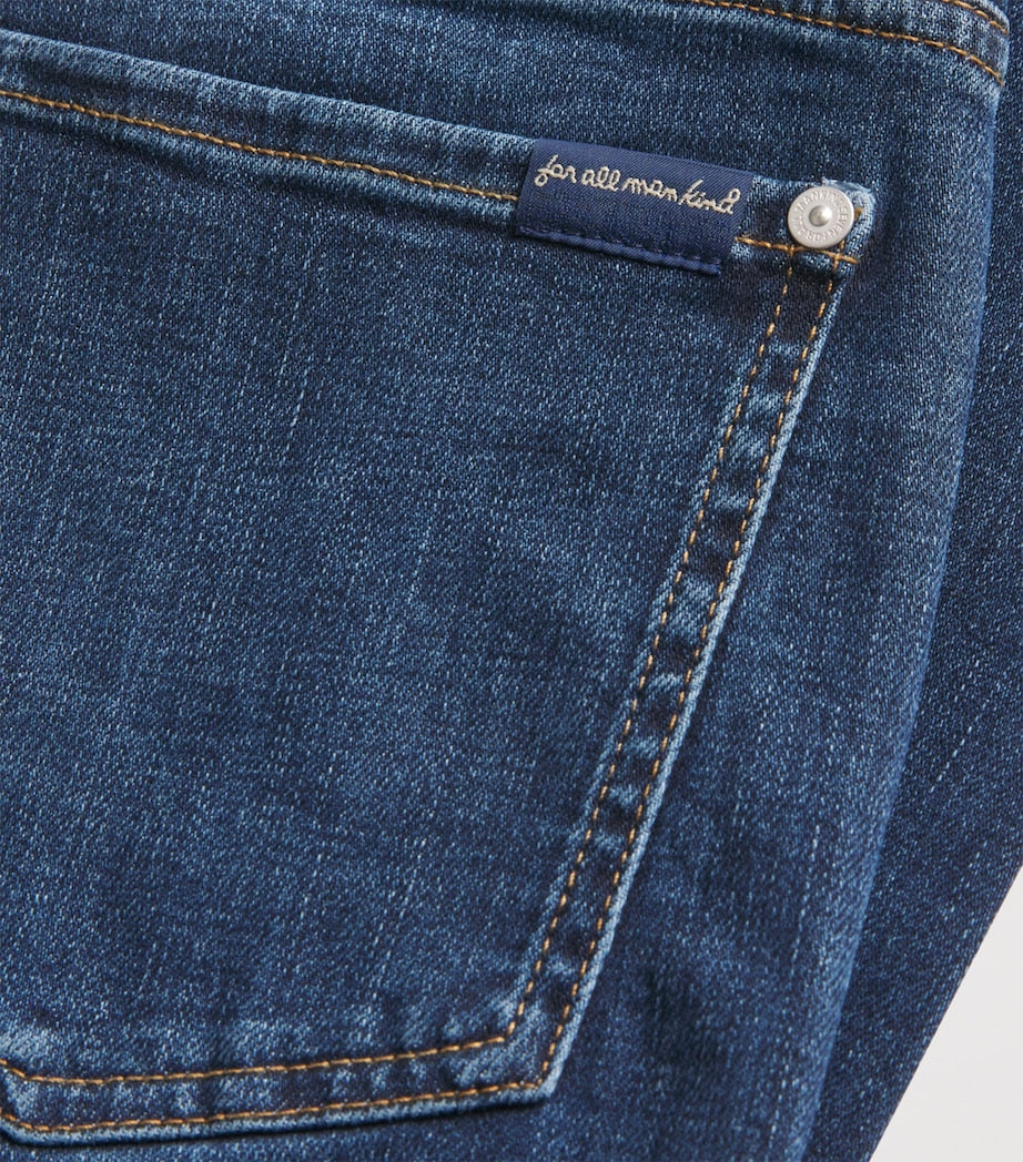 7 For All Mankind Navy Dojo Tailorless Flared Jeans