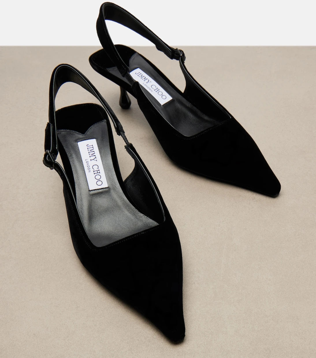 Jimmy Choo - Amel velvet slingback pumps