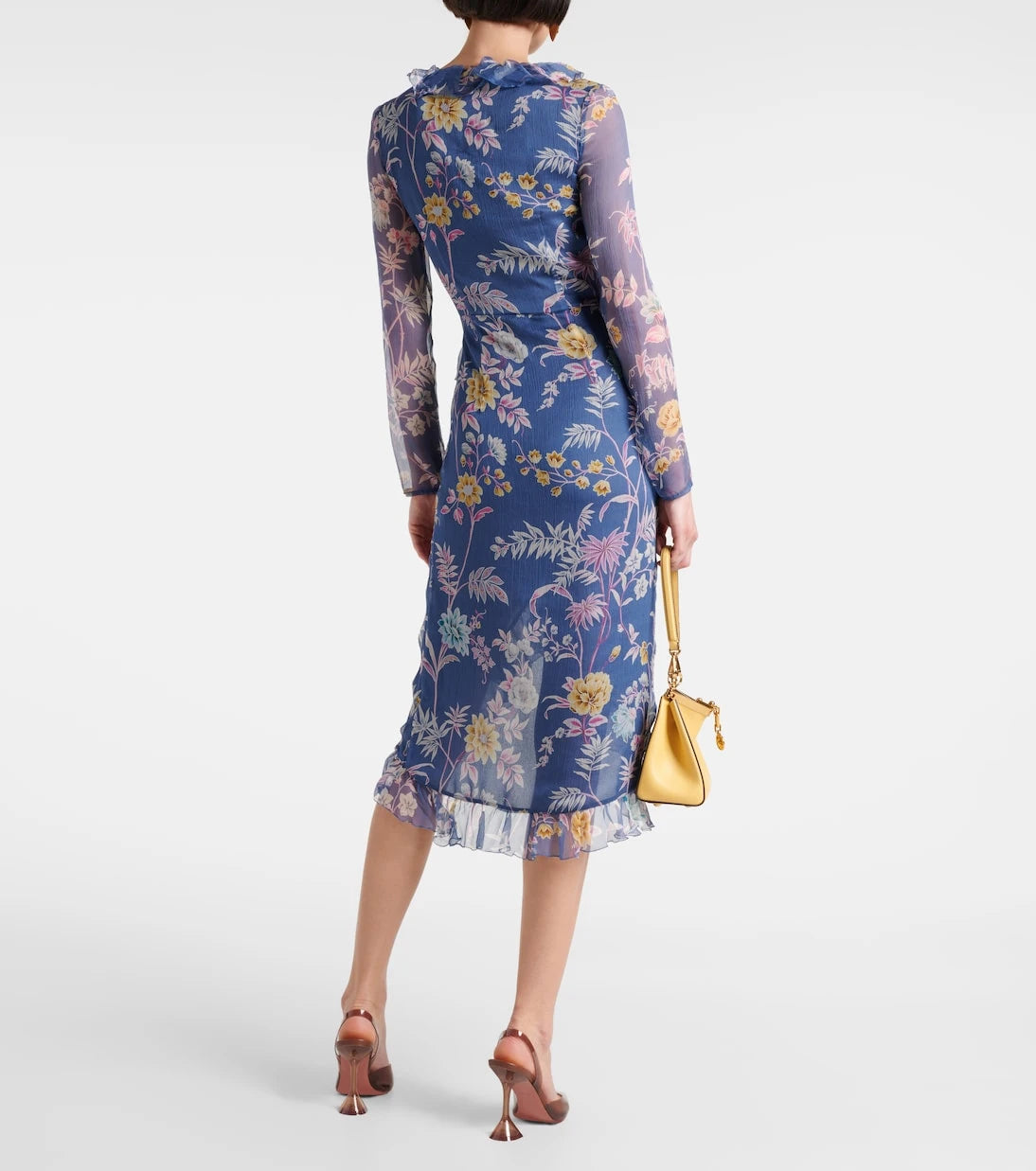 Etro - Floral silk wrap dress