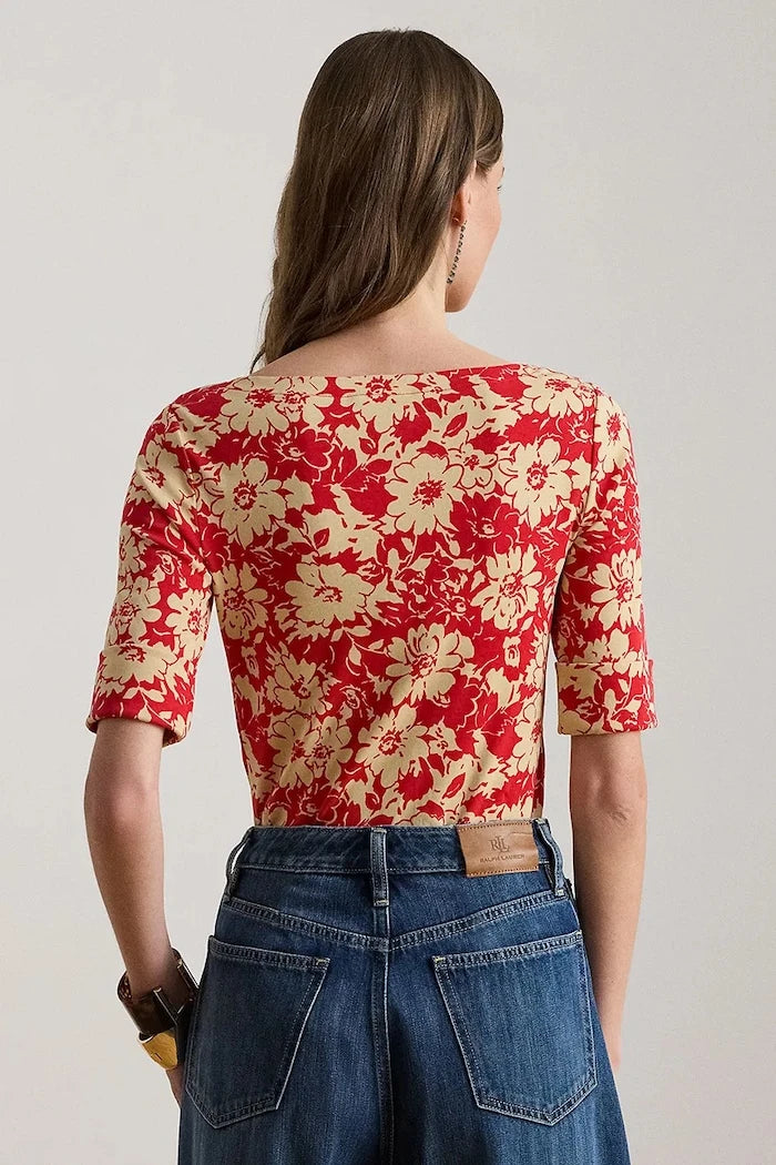 Lauren Ralph Lauren тениска basic дамска от памук